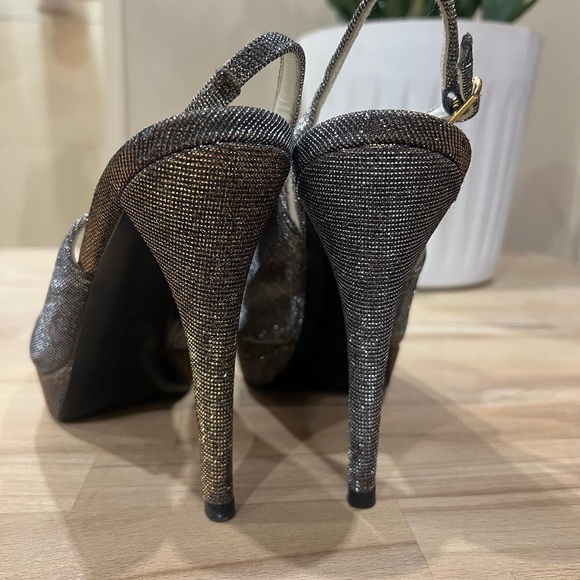 Stuart Weitzman Powershine Crystal Sparkle Colorshift Slingback Formal Heel 38.5 - Picture 4 of 8